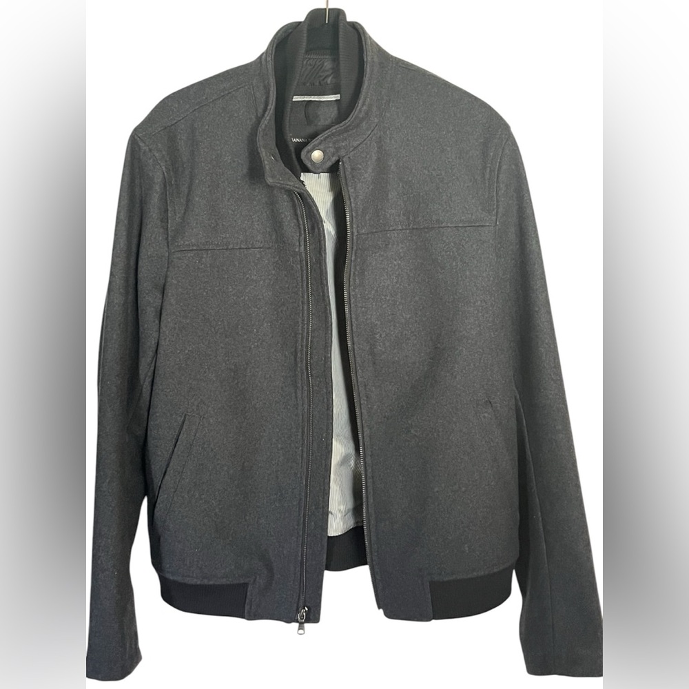 BANANA REPUBLIC Wool Blend Motocross Bomber Style Jacket Men's Size L